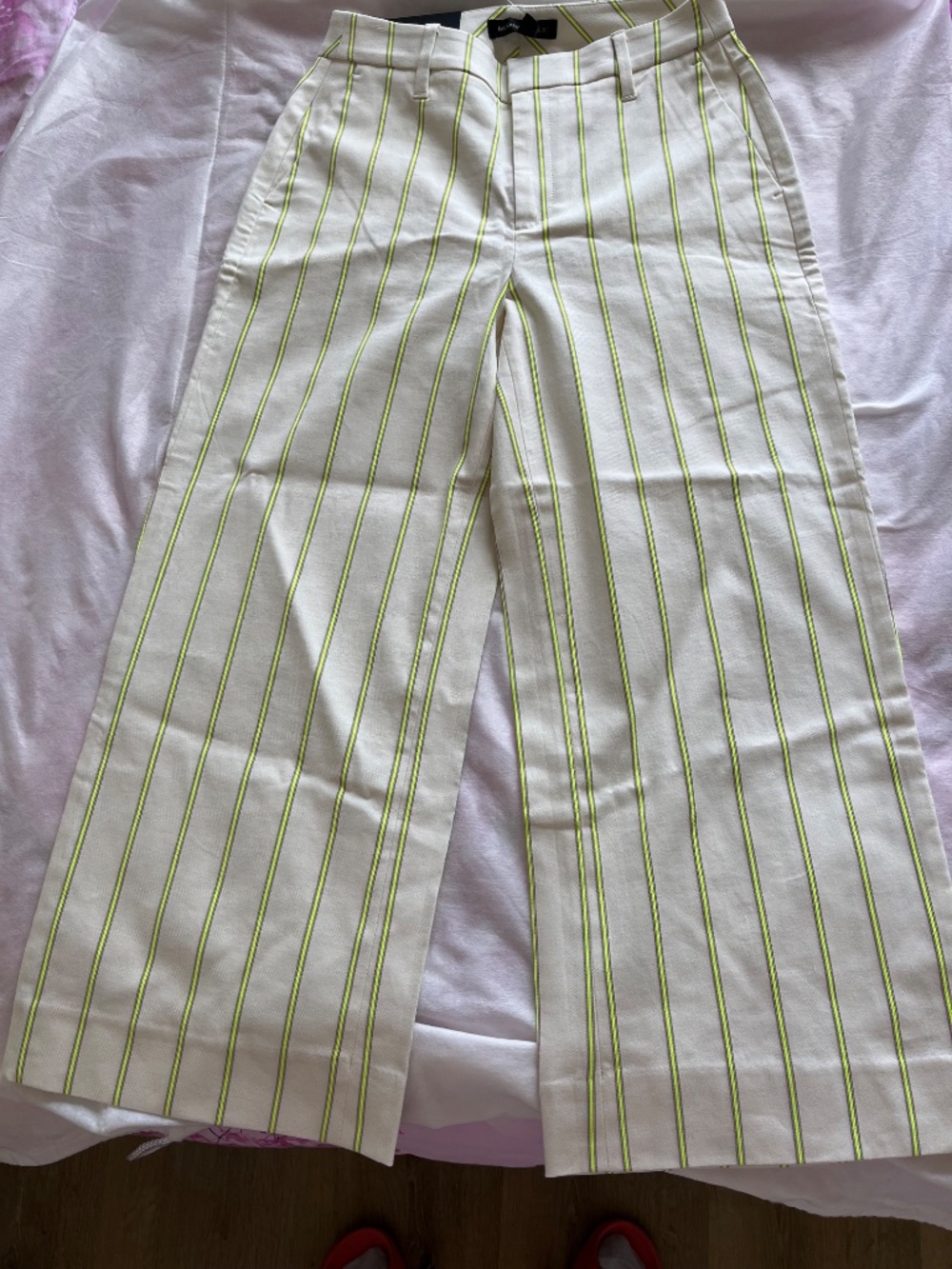 Banana Republic High Rise Wide Leg Crop Pants 0S NWT Striped - Picture 3 of 8
